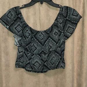 Windsor Black and White Crop Top